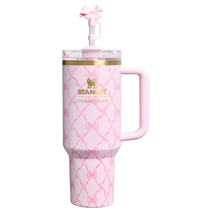 Stanley x LoveShackFancy Holiday Quencher® H2.0 FlowState™ Tumbler | 40 OZ – Baby Bow Pink Peppermint