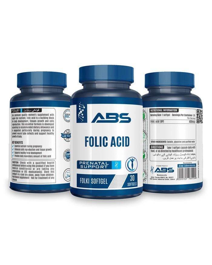 ABS Folic Acid 400mcg, 30 Ct