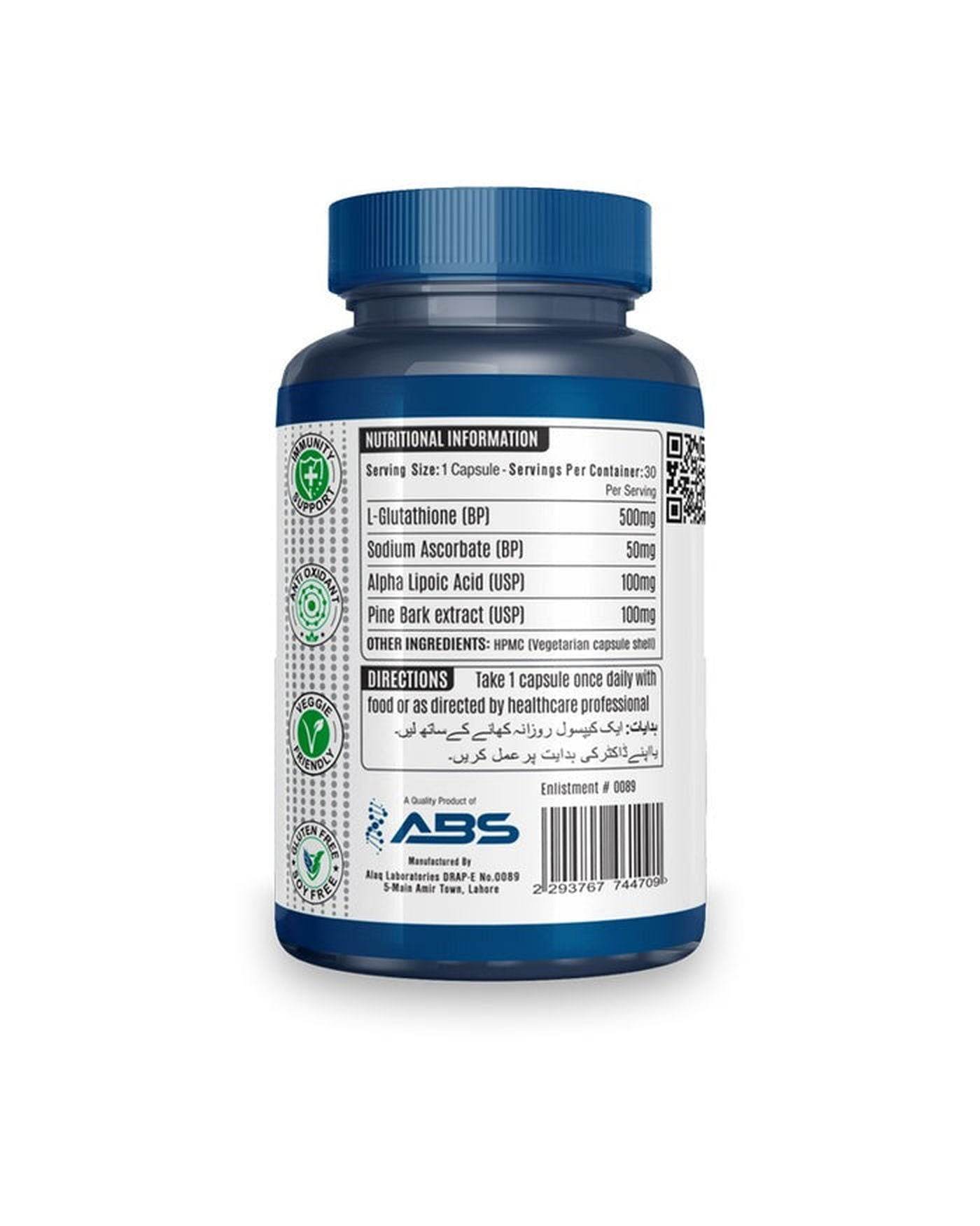 ABS Glumic Skin Care Glutathione, 30 Ct