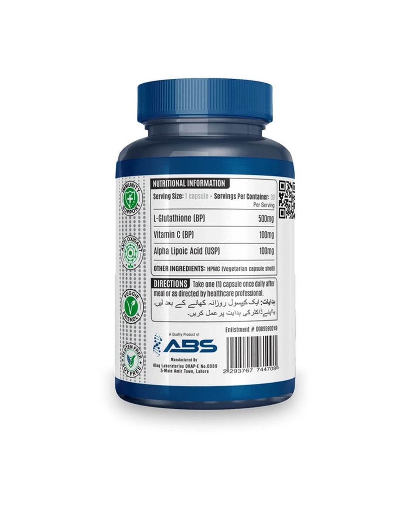 ABS L-Glutathione Reduced, 30 Ct