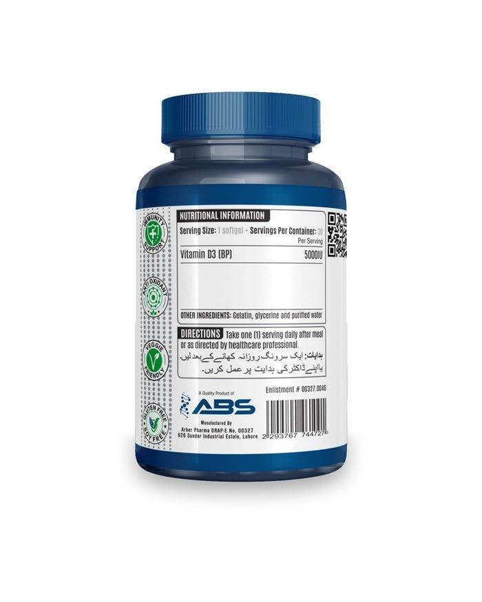ABS Sulvit-D (Vitamin D3 5000 IU), 30 Ct