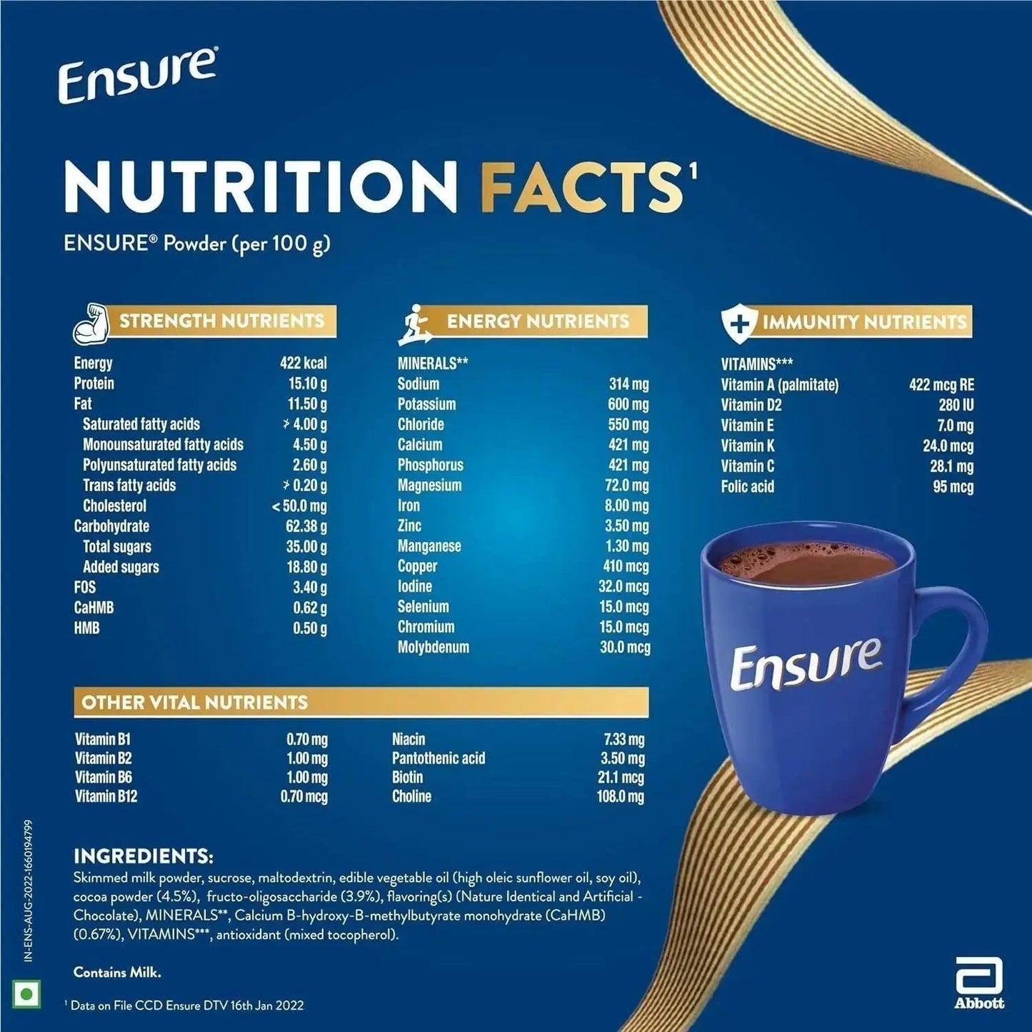 Abbott Ensure Chocolate , 400g