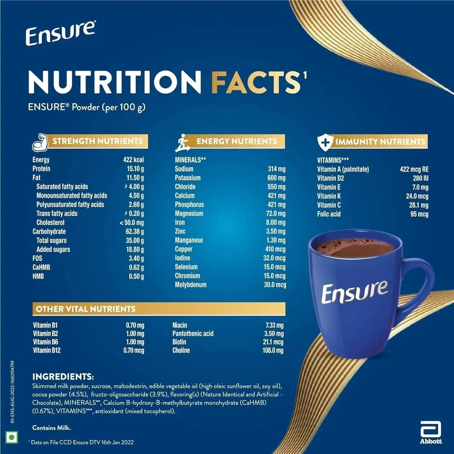 Abbott Ensure Chocolate , 400g
