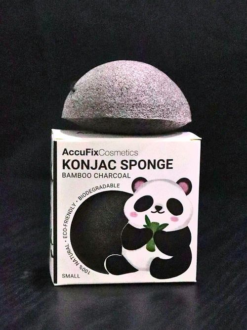 AccuFix Cosmetics Bamboo Charcoal Konjac Sponge