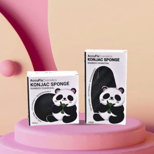 AccuFix Cosmetics Bamboo Charcoal Konjac Sponge