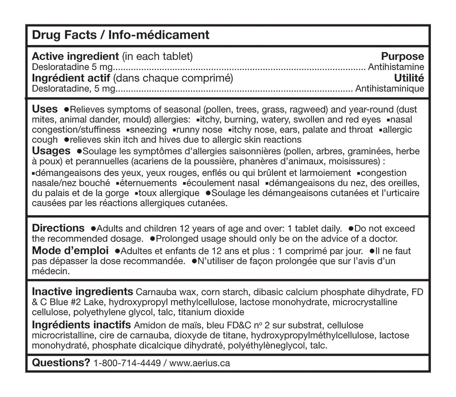 Aerius Allergy Medicine, Fast Relief, 24-Hour, Non-Drowsy, 15 Symptoms, 80 Tablets