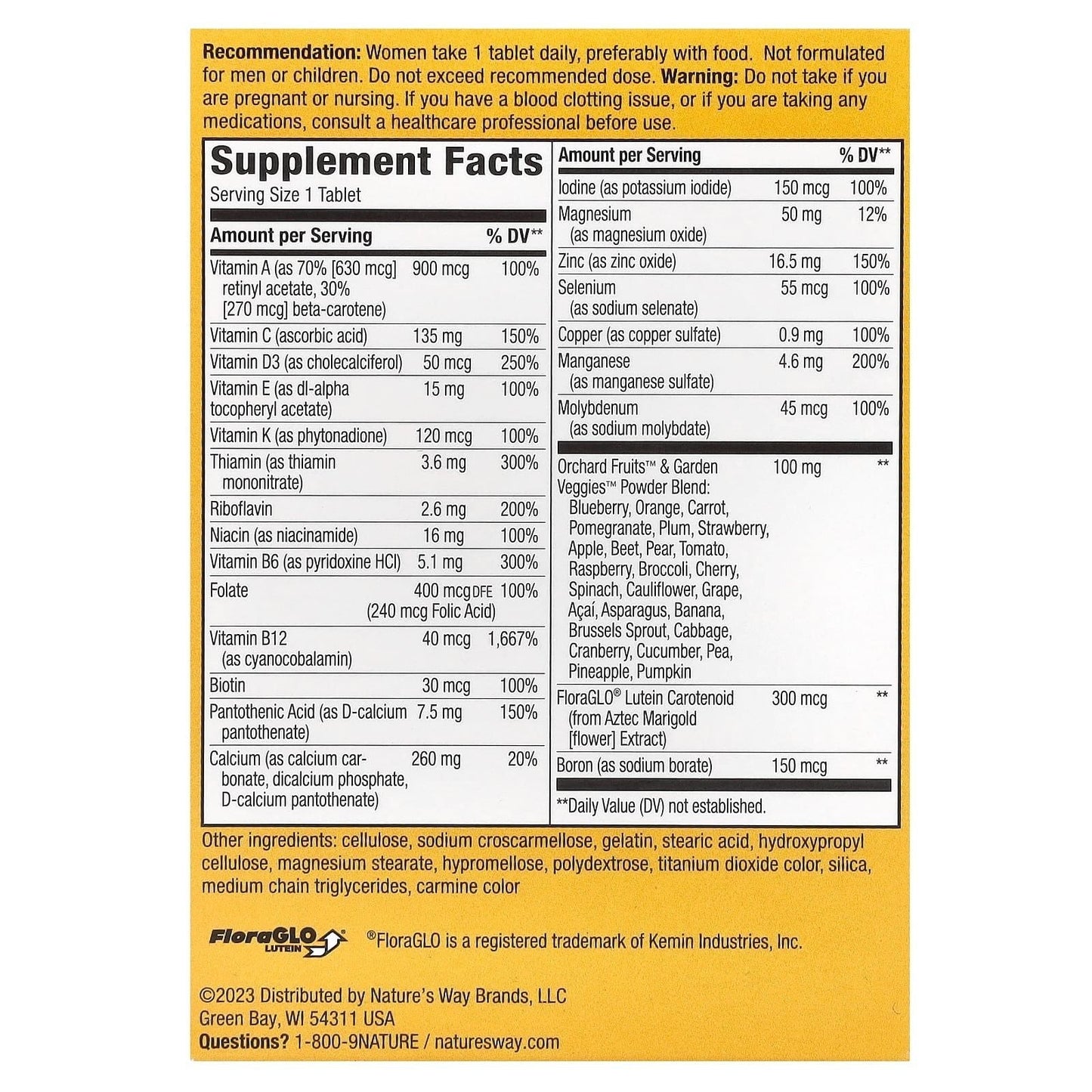 Alive Women’s 50+ Complete Multivitamin 50 Tablets