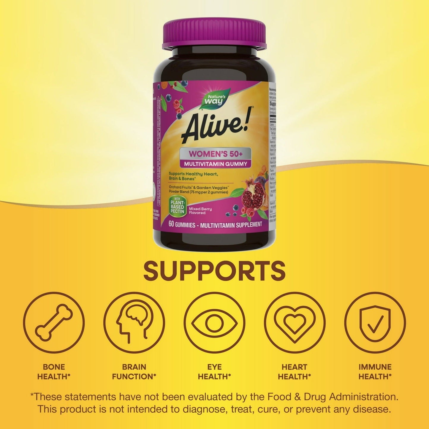 Alive! Women’s Multivitamins with 8 B-Vitamins 60 Gummies