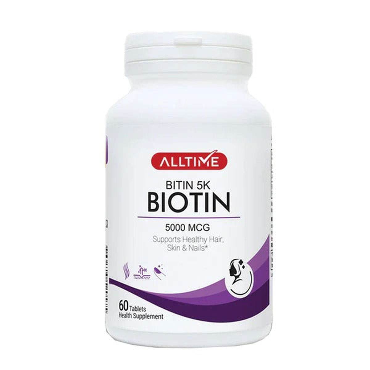 AllTime Biotin 5K (Biotin 5000mcg), 60 Ct