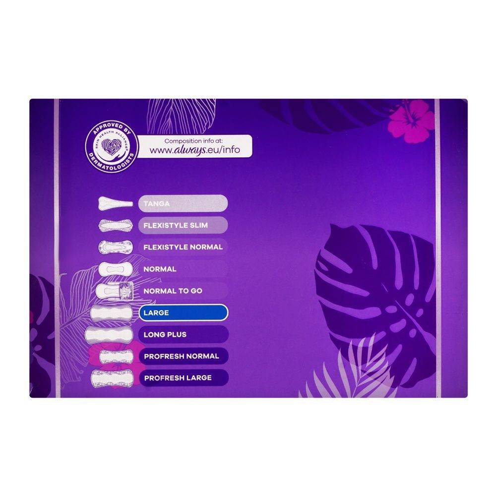 Always Dailies Up-To 100% Odour Protection Panty Liners, Large, 46-Pack