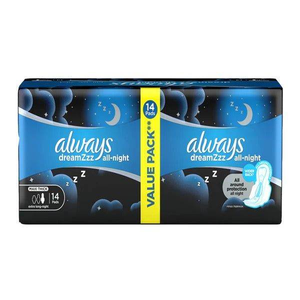 Always DreamZzz All Night Maxi Thick Pads - 14ct