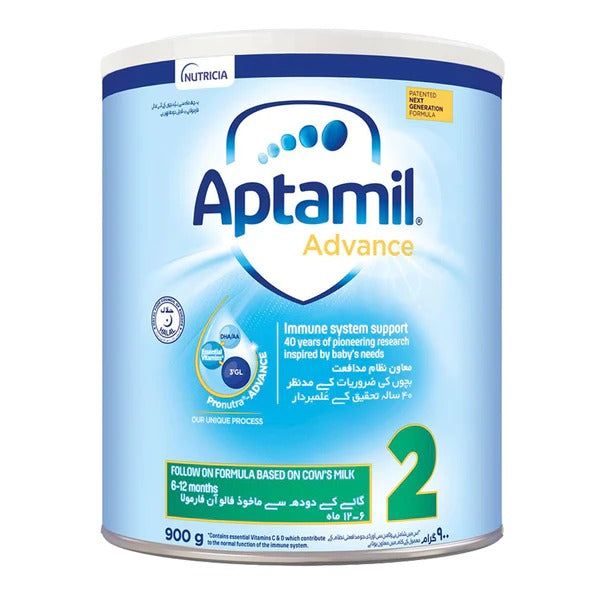 Aptamil Advance 2 Infant Formula, 900g