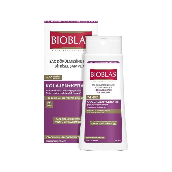 Bioblas Collagen + Keratin Anti-hair Loss Shampoo 360Ml