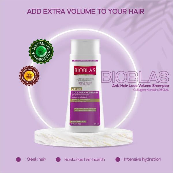 Bioblas Collagen + Keratin Anti-hair Loss Shampoo 360Ml