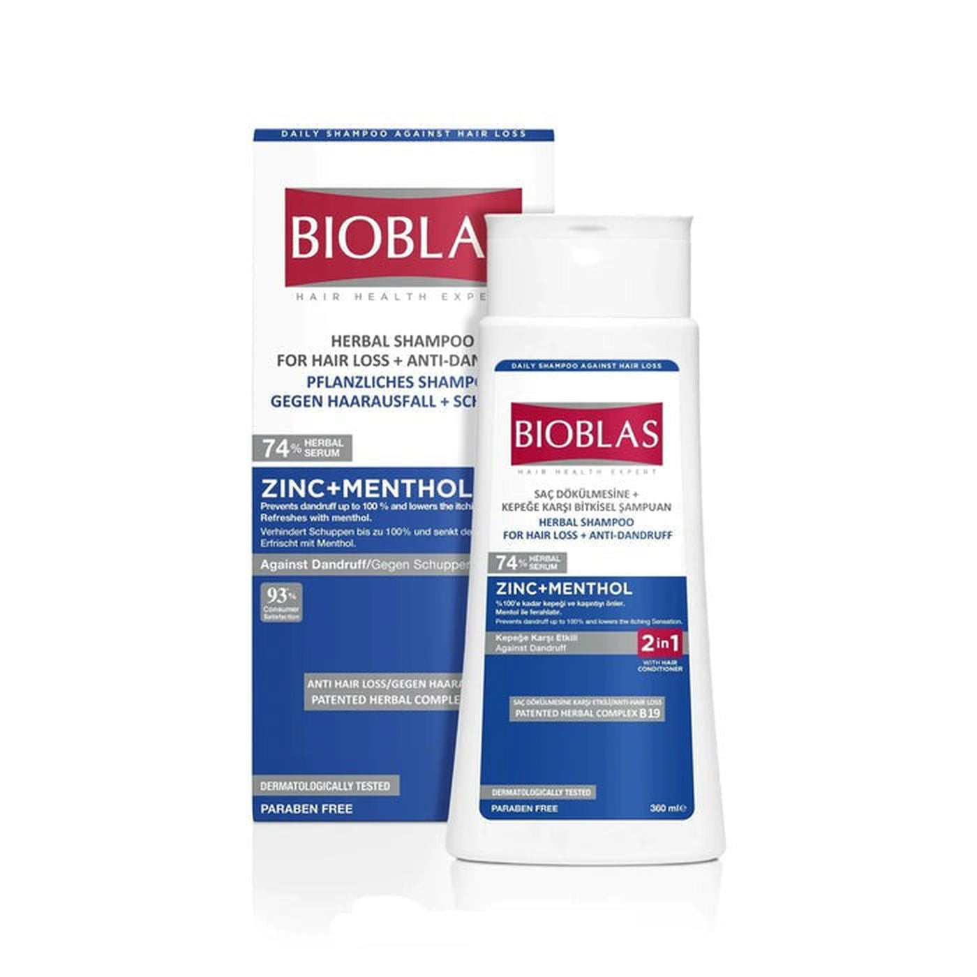 Bioblas Zinc + Menthol Shampoo
