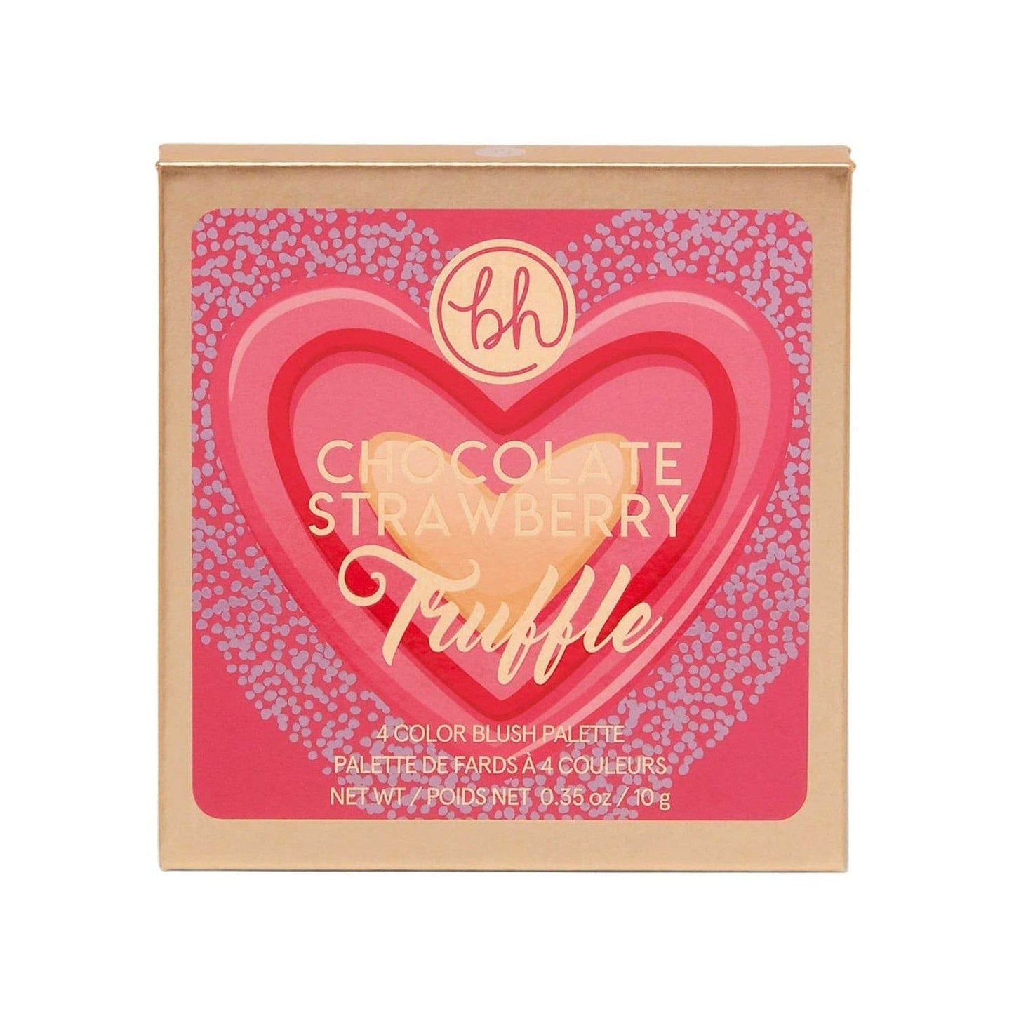 Bh Cosmetics Chocolate Strawberry Truffle 4 Color Blush Palette
