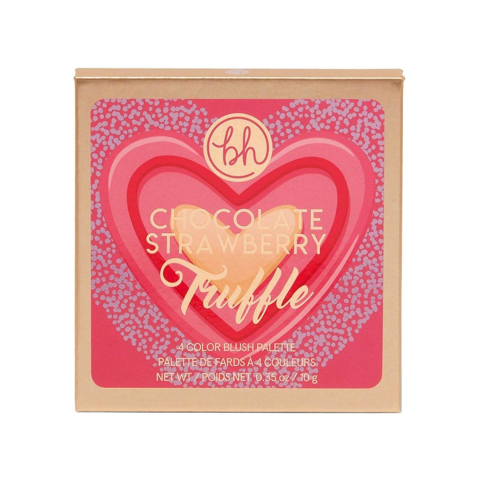 Bh Cosmetics Chocolate Strawberry Truffle 4 Color Blush Palette