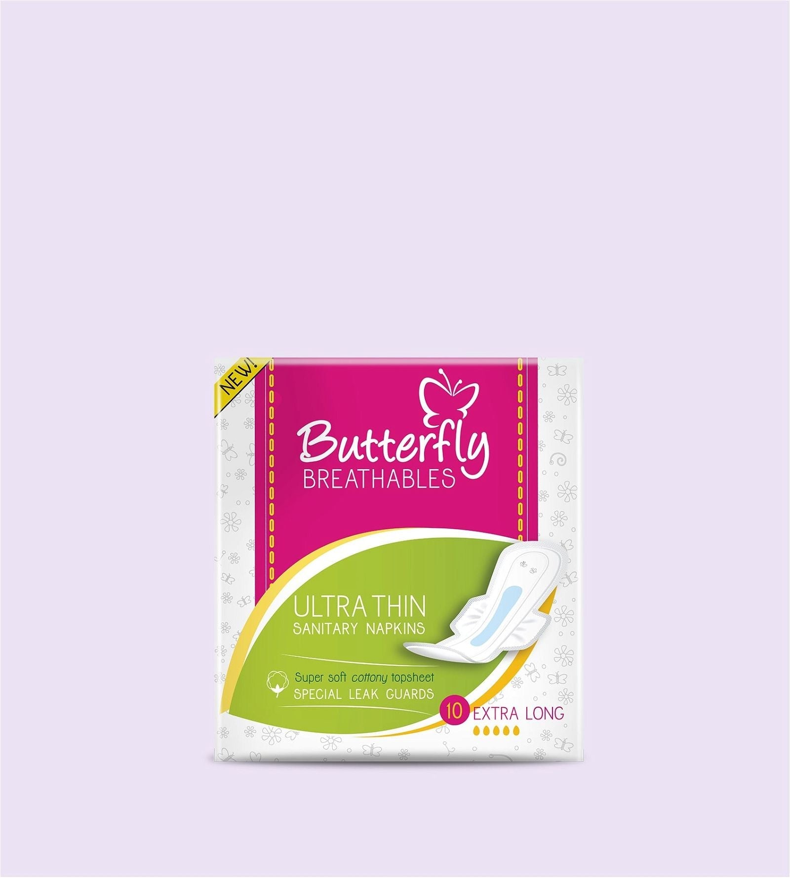 Butterfly Breathable Ultra Thin (Extra Long), 10 Ct