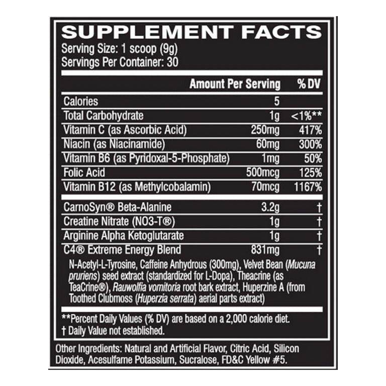 C4 Extreme Energy 30 Servings Cellucor