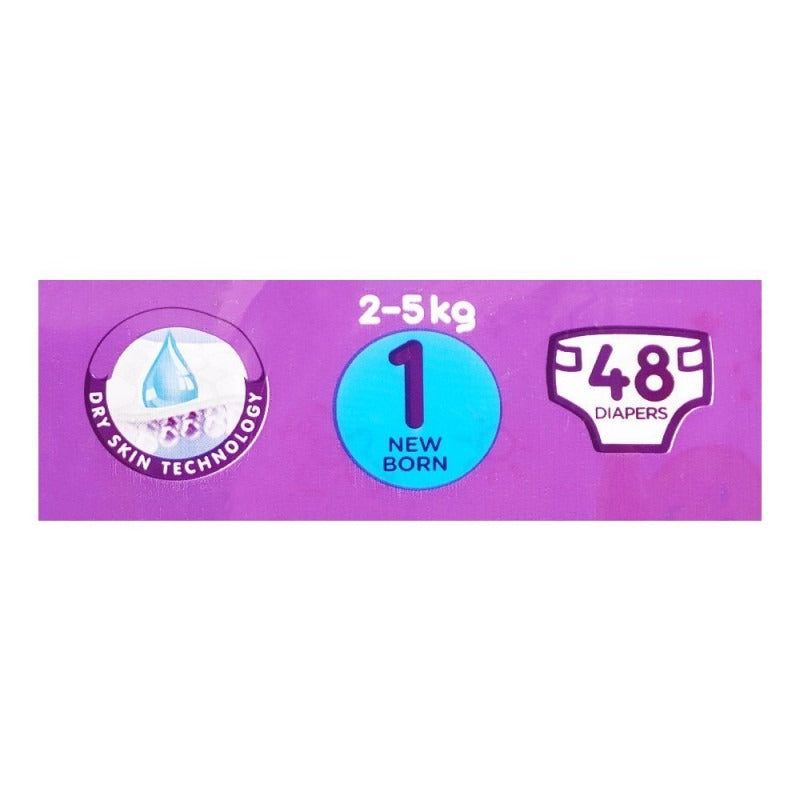 Canbebe Comfort Dry Diapers Size 1 (Newborn), 48 Ct