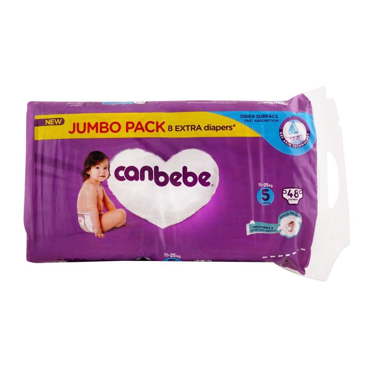 Canbebe Diapers Size 5 (Junior), 48 Ct