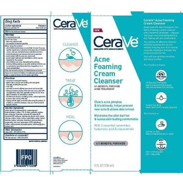CeraVe Acne Foaming Cream Cleanser, 150ml