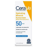 Cerave Haydrating Mineral Sunscreen Broad Spectrum Spf 50 Face 75Ml