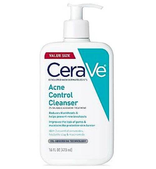 Cerave Acne Control Cleanser 2% Salicylic Acid Acne Treatment 473Ml