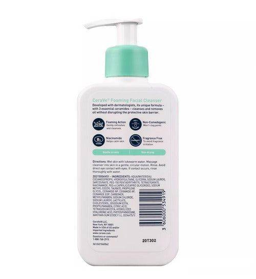 Cerave Foaming Facial Cleanser For Normal To Oily Skin 473Ml