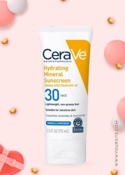Cerave Haydrating Mineral Sunscreen Broad Spectrum Spf 30 Face 75Ml