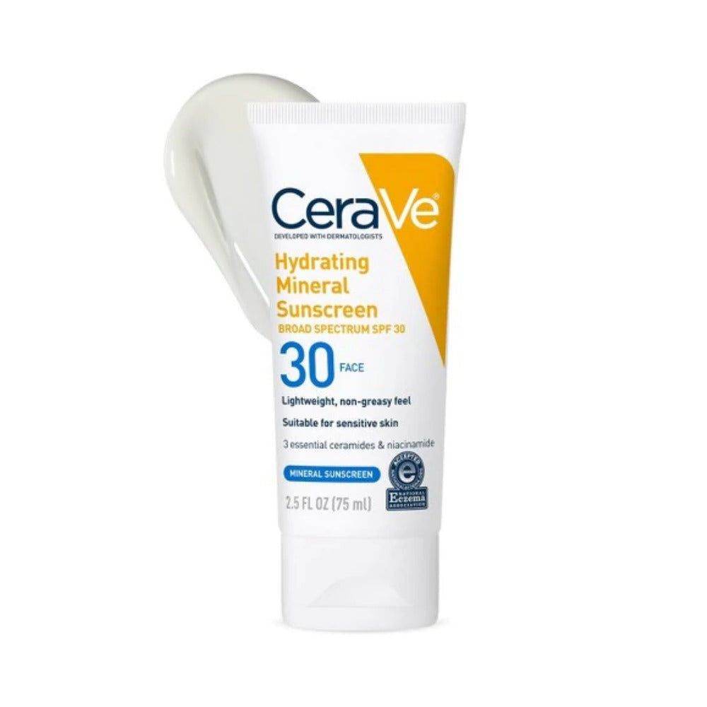 Cerave Haydrating Mineral Sunscreen Broad Spectrum Spf 30 Face 75Ml