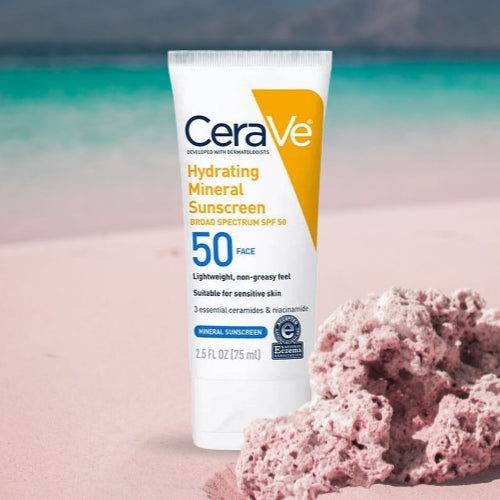 Cerave Haydrating Mineral Sunscreen Broad Spectrum Spf 50 Face 75Ml