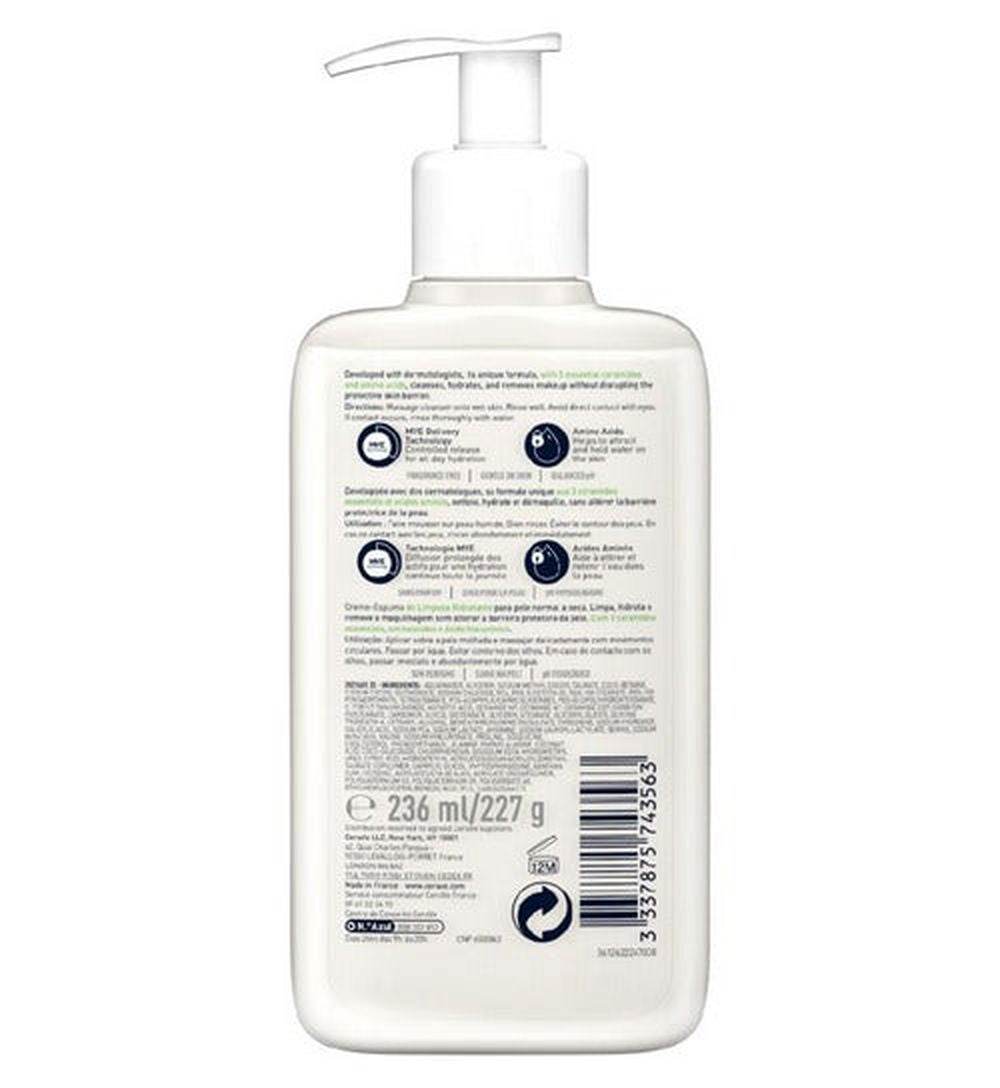 Cerave Hydrating Cream To Foam Cleanser For Normal To Dry Skin 236Ml