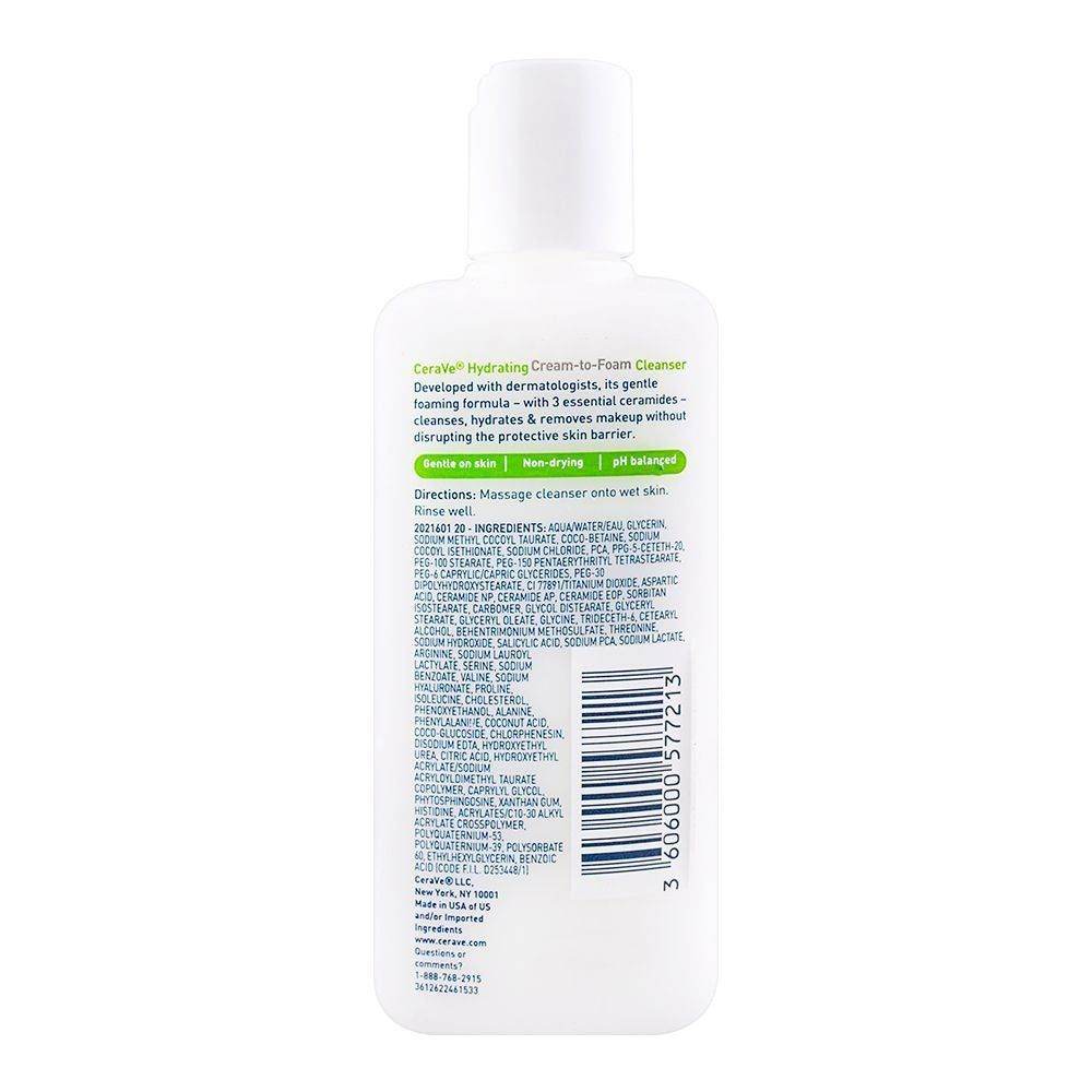 Cerave Hydrating Cream To Foam Cleanser For Normal To Dry Skin 237Ml