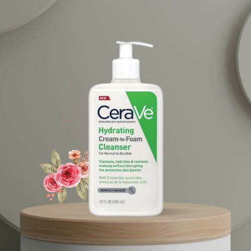 Cerave Hydrating Cream To Foam Cleanser For Normal To Dry Skin 355Ml