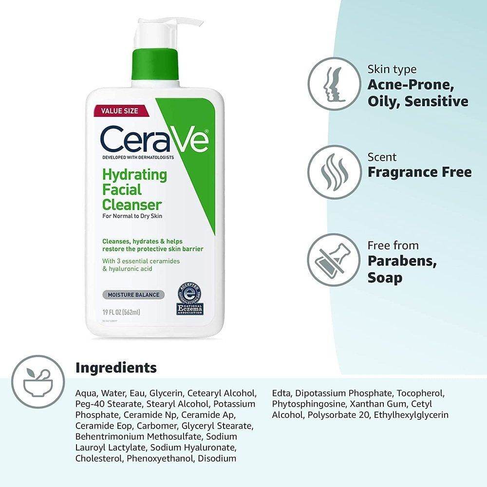 Cerave Hydrating Facial Cleanser For Normal To Dry Skin 237Ml
