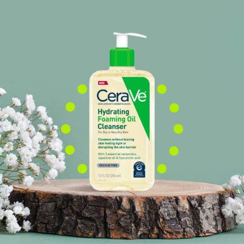 Cerave Hydrating Foaming Oil Cleanser For Dry To Very Dry Skin 355Ml