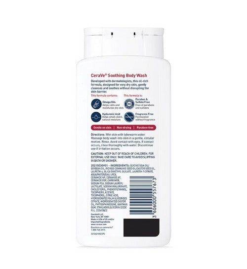 Cerave Soothing Body Wash For Very Dry Skin 296Ml