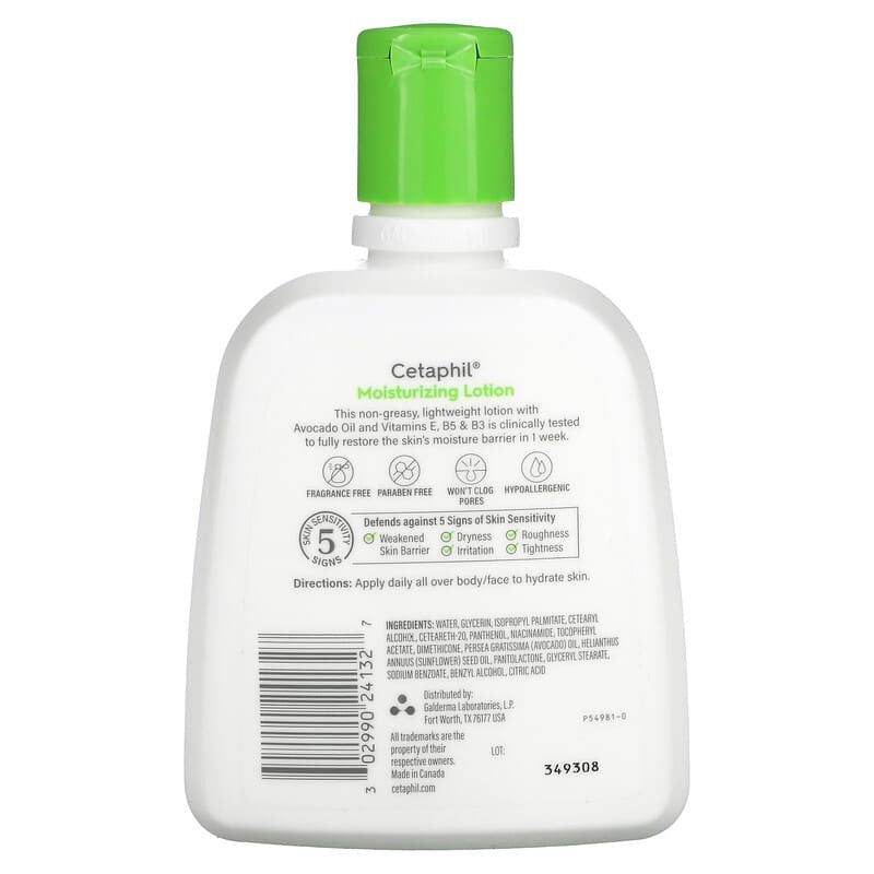 Cetaphil Moisturising Lotion Dry To Normal Sensitive Skin 237Ml