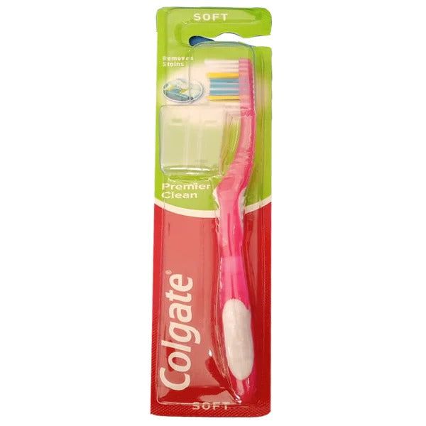 Colgate Premier Clean Soft Toothbrush (Pink), 1 Ct