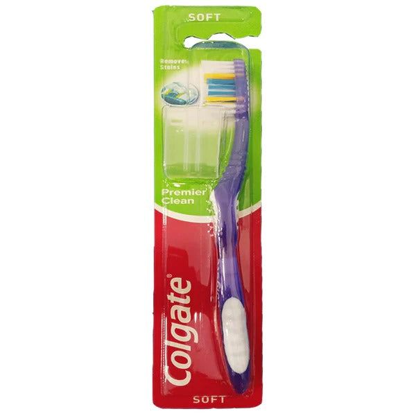 Colgate Premier Clean Soft Toothbrush (Purple), 1 Ct