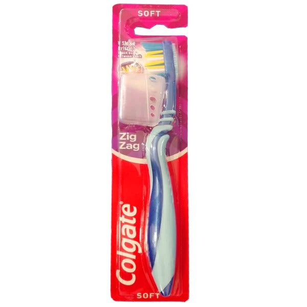 Colgate ZigZag Soft Toothbrush (Blue), 1 Ct