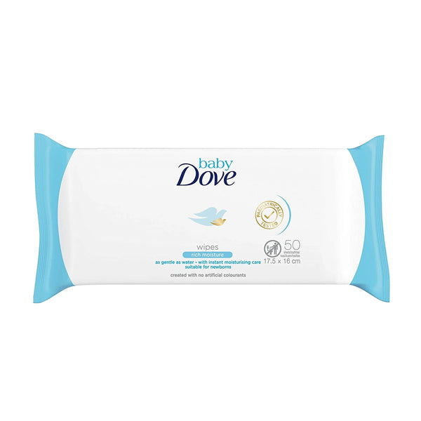 Dove Baby Wipes Rich Moisture 50ct