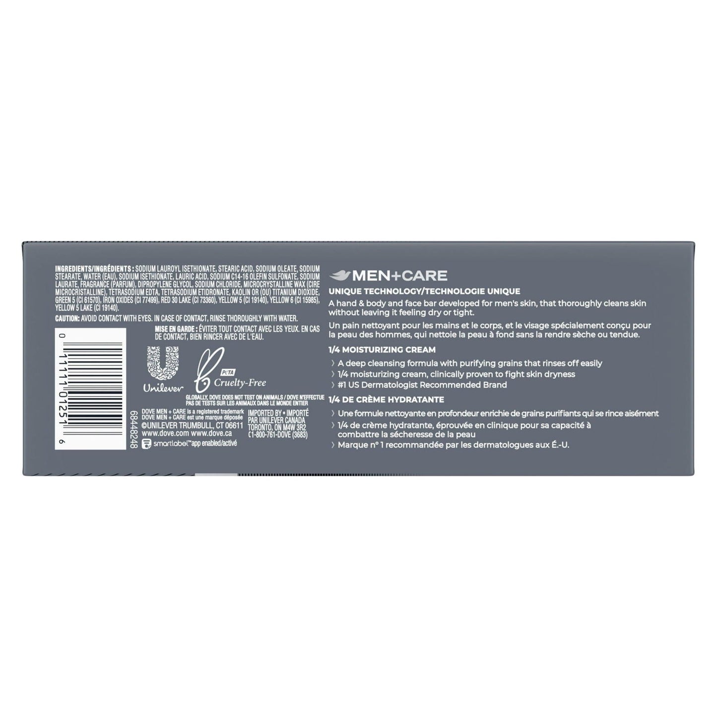 Dove Men + Care Deep Clean Hand & Body + Face Bar + Shave Bar Soap
