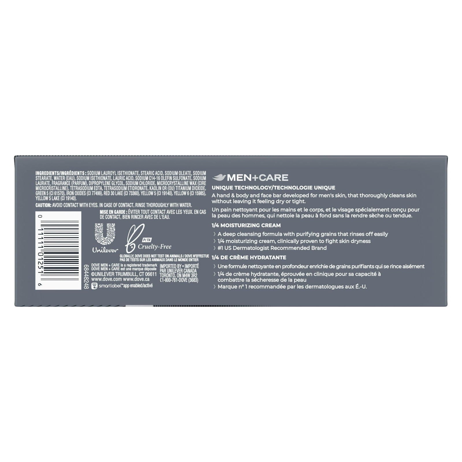 Dove Men + Care Deep Clean Hand & Body + Face Bar + Shave Bar Soap