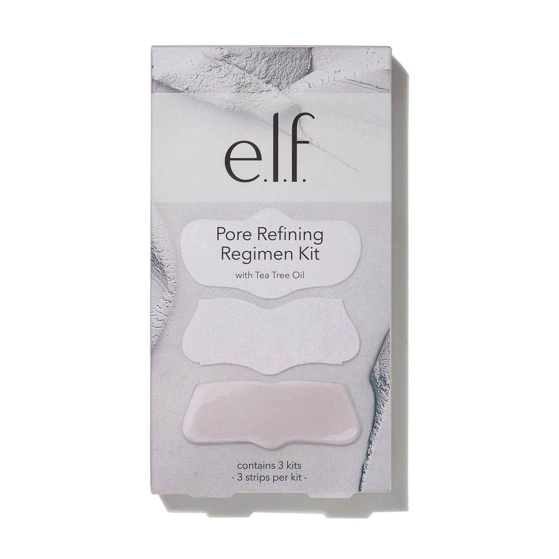 E.L.F Pore Refining Regimen Kit With Tea Tree Oil Contains 3 Kits, 3 Strips Per Kit