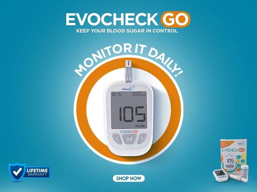EVOCHECK GO BLOOD GLUCOSE MONITOR - ONLY METER