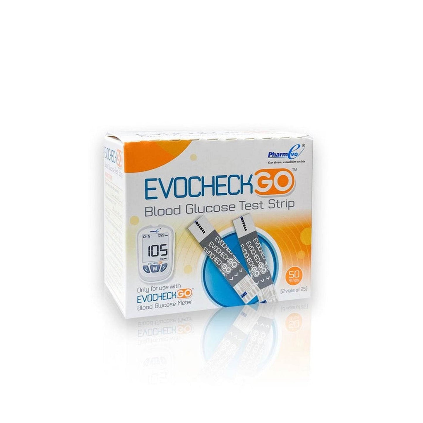 EVOCHECK GO BLOOD GLUCOSE TEST STRIPS