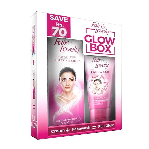 Fair & Lovely Glow & Lovely Glow Box (Glow & Lovely Advanced Cream + Glow & Lovely Insta Glow Face Wash)