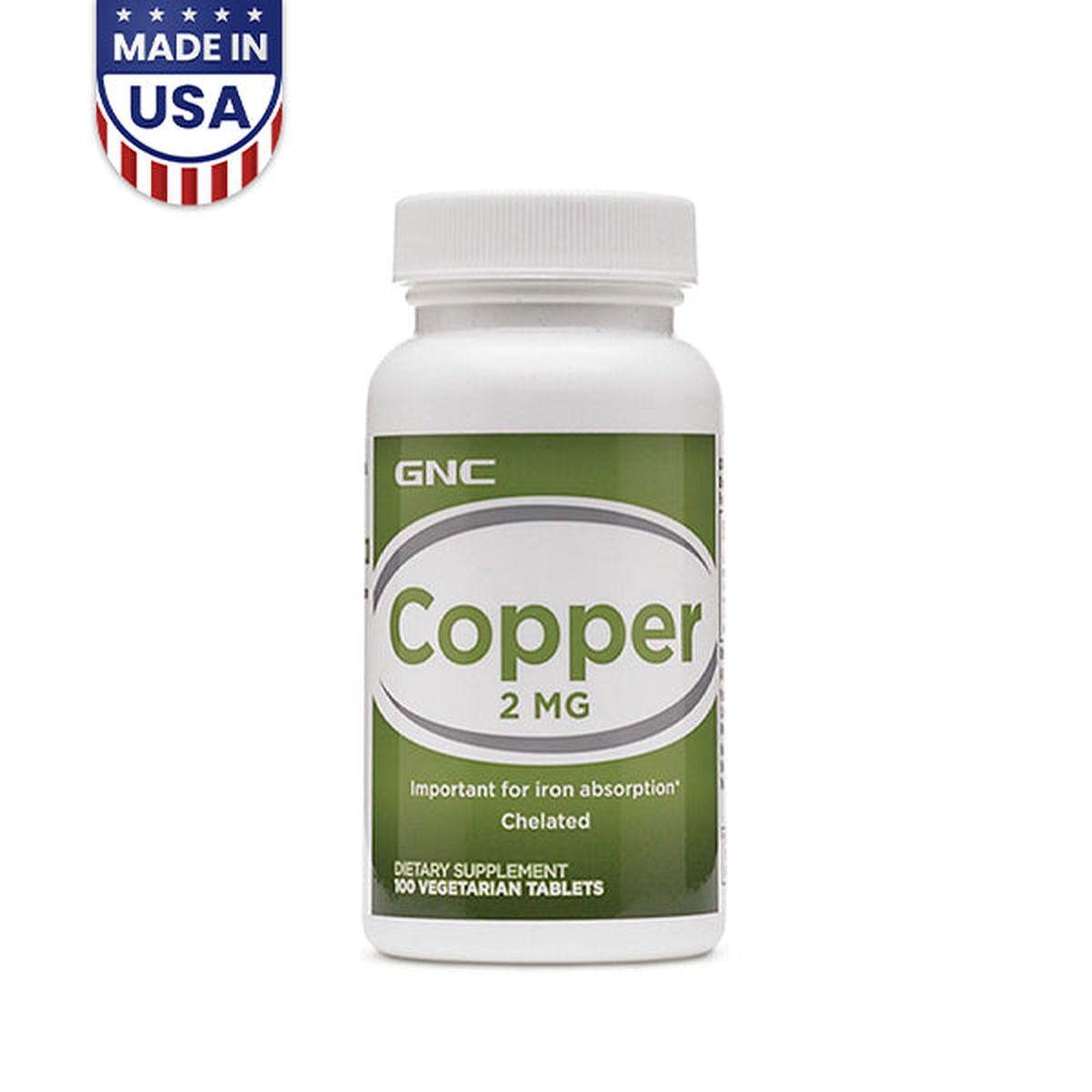 GNC Copper 2mg 100 Tablets